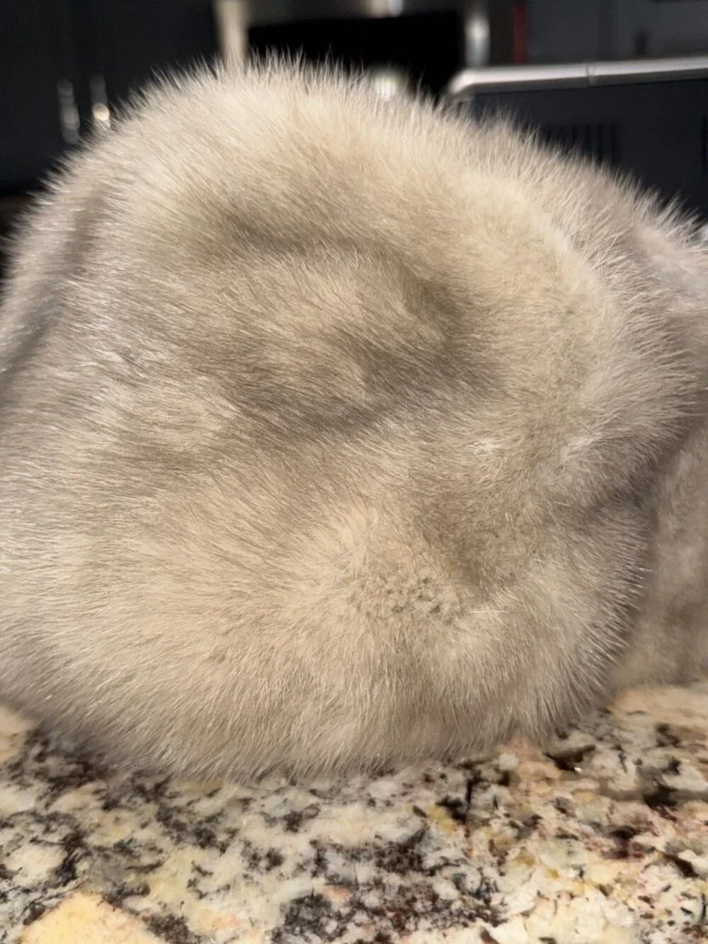 Pollacks Mink Farm Vintage 1960's Blond/Silver Mink Pillbox Fur Hat Exceptional